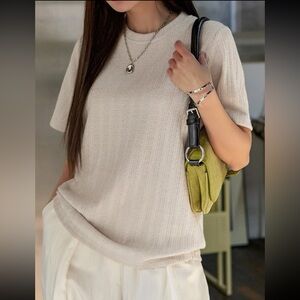 Women’s SHEIN Knitted Short Sleeve T-shirt